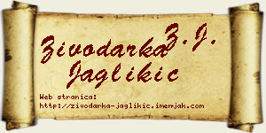 Živodarka Jaglikić vizit kartica